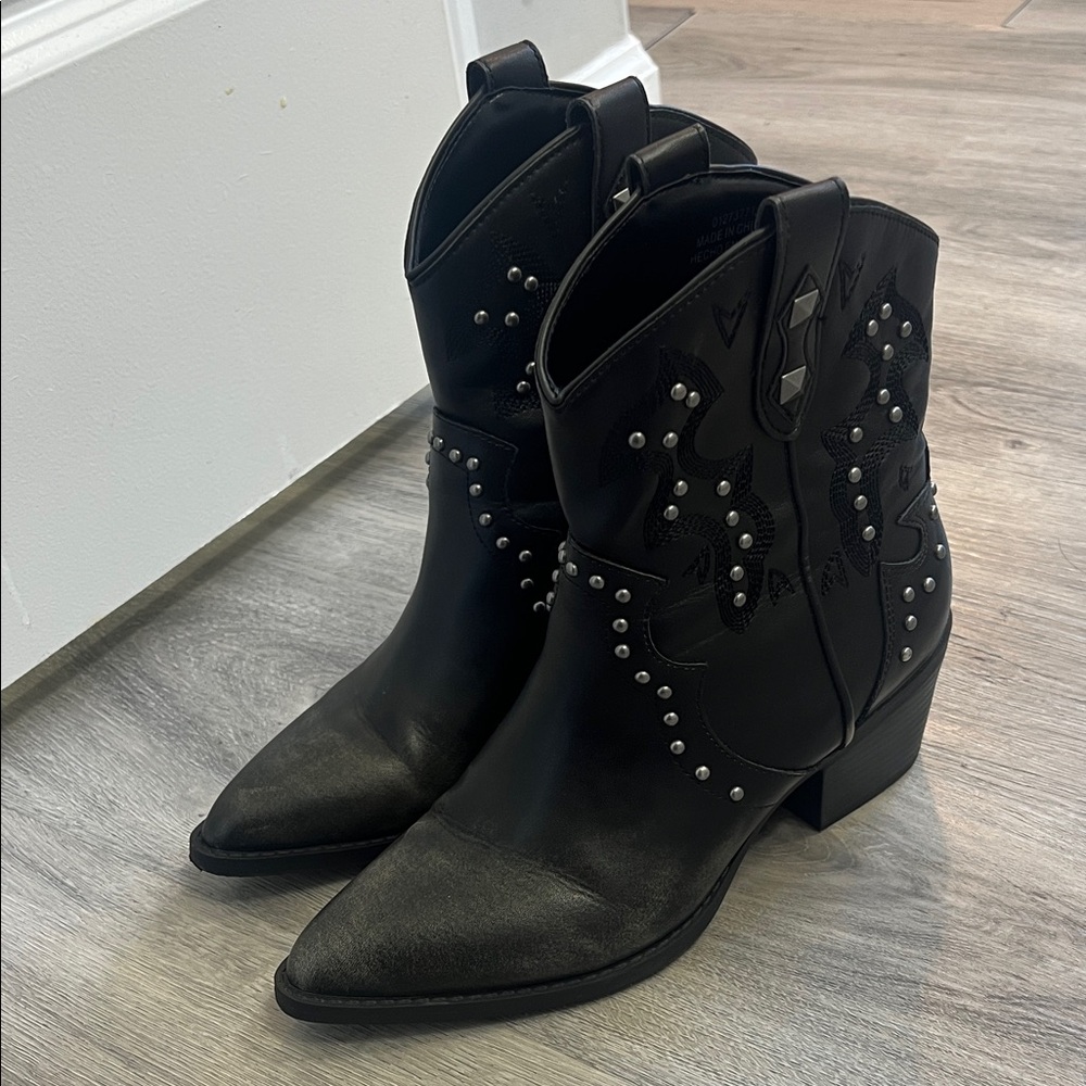Black Western Ankle Boots